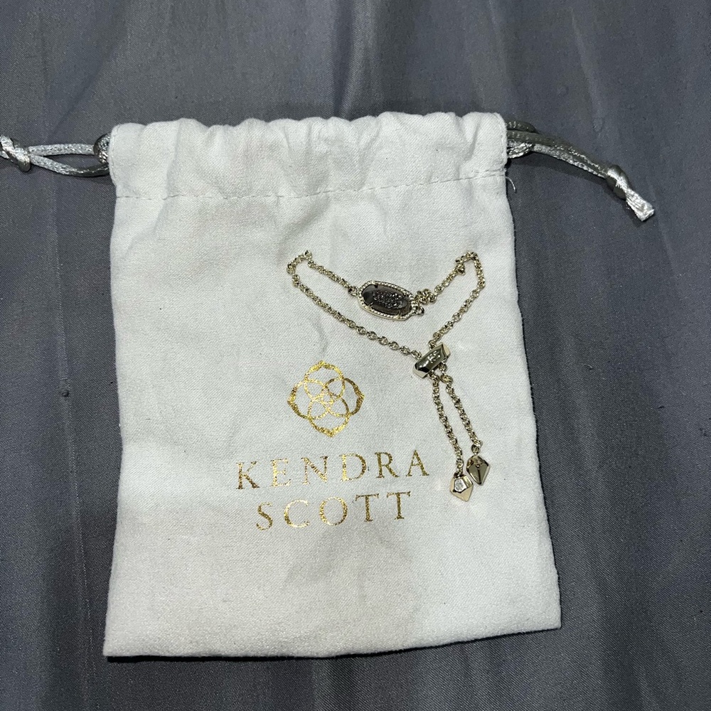Kendra Scott Adjustable Bracelet Gold Platinum Drusy